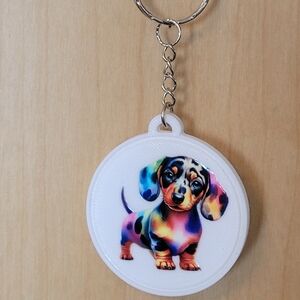 💀NEW 💀Vibrant Dachshund Keychain